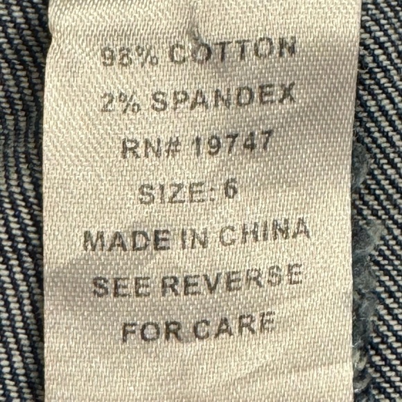 Cache Vintage Embellished Blue Jeans Denim Straight Legs Sz 6 Rhinestones Bling - Picture 15 of 16